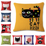 Cat Peson Cushion Cover