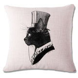 Cat Peson Cushion Cover