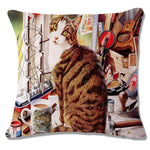 Cat Peson Cushion Cover