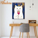 Cat with Red Wine