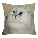 XUNYU Persian Cat Linen Pillow Case