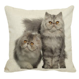 XUNYU Persian Cat Linen Pillow Case