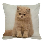 XUNYU Persian Cat Linen Pillow Case