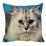 XUNYU Persian Cat Linen Pillow Case