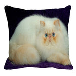 XUNYU Persian Cat Linen Pillow Case