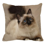 XUNYU Persian Cat Linen Pillow Case